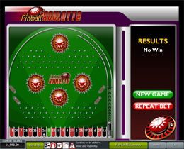 Screenshot of a Pinball Roulette Game
